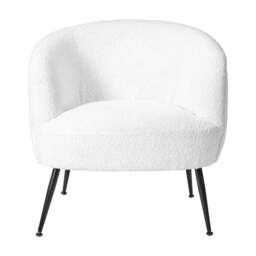 Olivia's Sienna Boucle Tub Chair With Black Legs - thumbnail 1