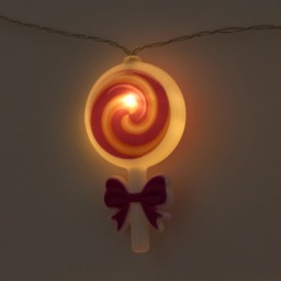 OHS 10 Pack Bow Lollipop String Lights - Hot Pink/White - thumbnail 4