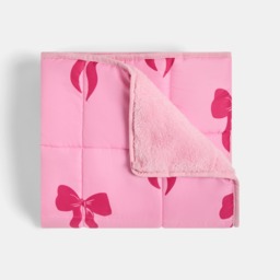 OHS Kids Bow Print Weighted Blanket, Pink - 3kg - thumbnail 2