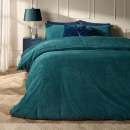 OHS Teddy Fleece Duvet Cover Set, Teal - Single