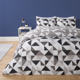 OHS Abstract Shapes Duvet Cover Set, Monochrome - King - thumbnail 1