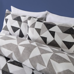 OHS Abstract Shapes Duvet Cover Set, Monochrome - King - thumbnail 2