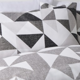 OHS Abstract Shapes Duvet Cover Set, Monochrome - King - thumbnail 3