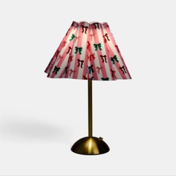 OHS Multi Bow Stripe Print Rechargeable Lamp - Pink/White - thumbnail 5