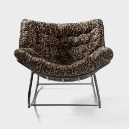 OHS Leopard Print Rocking Chair - Natural - thumbnail 3