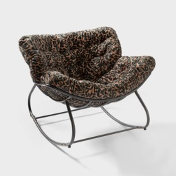 OHS Leopard Print Rocking Chair - Natural - thumbnail 2
