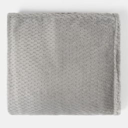 OHS Waffle Fleece Throw, Mid Grey - 125 x 150cm - thumbnail 5