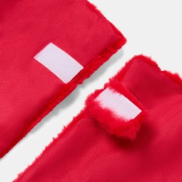 OHS Ribbed Faux Fur Christmas Tree Skirt - Red - thumbnail 3