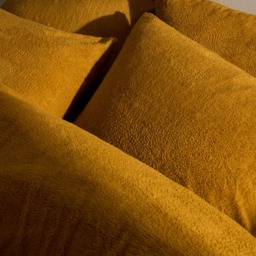 OHS Teddy Fleece Duvet Cover Set, Ochre - Superking - thumbnail 3