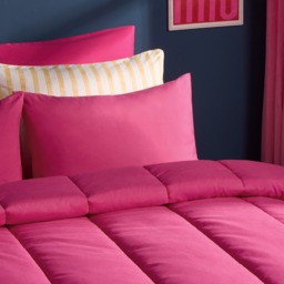 OHS Coverless 10.5 Tog Duvet Set, Hot Pink - Double - thumbnail 2