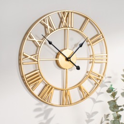 OHS Large Skeleton Wall Clock - Gold
