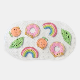 OHS Sweetie Pies PVC Slip Resistant Bath Mat - Clear - thumbnail 1