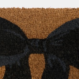 OHS Bow Print Coir Mat - Natural/Black - thumbnail 5