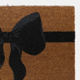 OHS Bow Print Coir Mat - Natural/Black - thumbnail 4