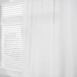 OHS Linen Look Slot Top Voile Curtains (Pair) - White - thumbnail 3