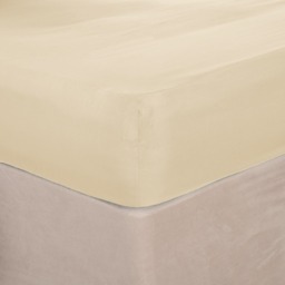 OHS Plain Dyed Fitted Sheet, Ivory - King - thumbnail 2