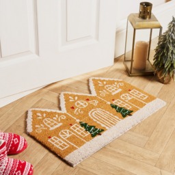 OHS Gingerbread House Coir Mat - Brown - thumbnail 1