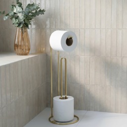 OHS Freestanding Toilet Roll Holder - Gold - thumbnail 1