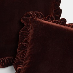 OHS Velvet Plush Cushion Covers, Brown - 45 x 45cm - thumbnail 3
