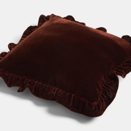 OHS Velvet Plush Cushion Covers, Brown - 45 x 45cm - thumbnail 4