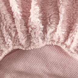 OHS Teddy Fleece Fitted Sheet, Blush Pink - Single - thumbnail 3