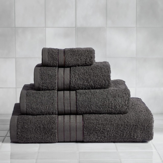OHS 100% Cotton Bath Sheet, Charcoal Grey - 1PC - image 1
