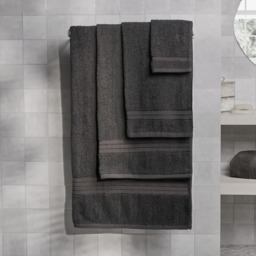OHS 100% Cotton Bath Sheet, Charcoal Grey - 1PC - thumbnail 3