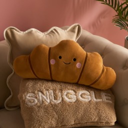 OHS Croissant Shape Cushion - Brown