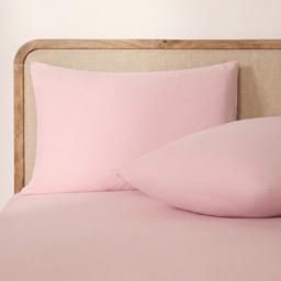 OHS Brushed Cotton Pillowcases, Blush - 2 Pack - thumbnail 1
