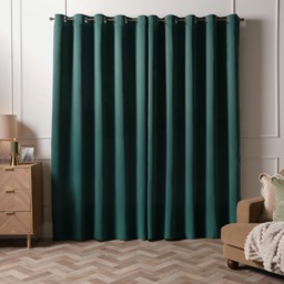 "OHS Eyelet Blackout Curtains, Forest Green - 168 x 228cm (66"" x 90"")" - thumbnail 4
