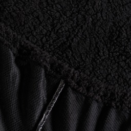 OHS Teddy Fleece Fitted Sheet, Black - Double - thumbnail 3