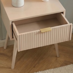 OHS Venice Ribbed Bedside Table - Natural - thumbnail 2