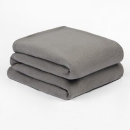 OHS Plain Fleece Throw, Charcoal - 200 x 240cm - thumbnail 3
