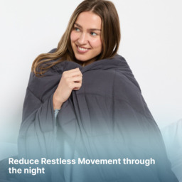 OHS Supersoft Weighted Blanket, Charcoal - 10kg - thumbnail 3