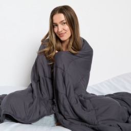 OHS Supersoft Weighted Blanket, Charcoal - 10kg - thumbnail 1