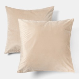 OHS Matte Velvet Cushion Covers, Natural - 55 x 55cm - thumbnail 3