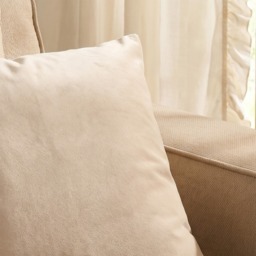 OHS Matte Velvet Cushion Covers, Natural - 55 x 55cm - thumbnail 2