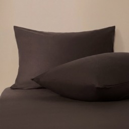 OHS 2 Pack Polycotton Housewife Pillowcases - Coffee - thumbnail 1