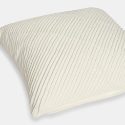 OHS 2 Pack Pleated Velvet Cushion Covers, Cream - 45 x 45cm - thumbnail 4