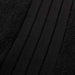 OHS 100% Cotton 2 Jumbo Bath Sheets - Black - thumbnail 4