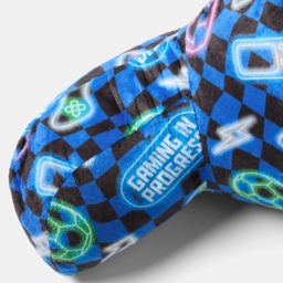 OHS Kids Gaming Checkerboard Print Cuddle Cushion - Blue - thumbnail 4