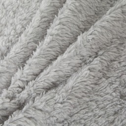 OHS Teddy Fleece Fitted Sheet, Silver - Double - thumbnail 4