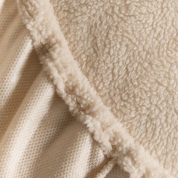 OHS Teddy Fleece Fitted Sheet, Cream - Double - thumbnail 4