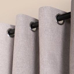 "OHS Woven Texture Eyelet Ultra Blackout Curtains, Grey - 66 x 72""" - thumbnail 3