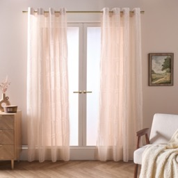 OHS Tufted Arches Voile Curtains - Natural - thumbnail 1