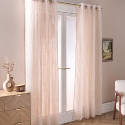 OHS Tufted Arches Voile Curtains - Natural - thumbnail 2