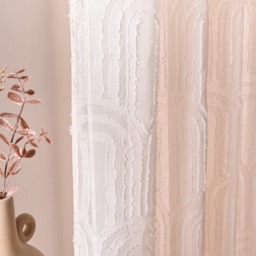 OHS Tufted Arches Voile Curtains - Natural - thumbnail 4