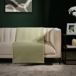 OHS Plain Fleece Throw, Sage - 120 x 150cm - thumbnail 2