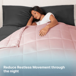OHS Supersoft Weighted 4kg Blanket, Blush Pink - 125 x 150cm - thumbnail 4