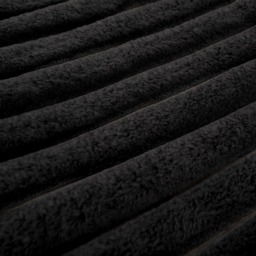 OHS Faux Fur Thick Ribbed Throw, Black - 150 x 200cm - thumbnail 5